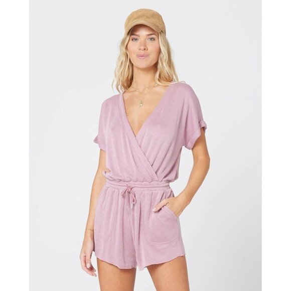 L*SPACE Great Escape Romper in Dusty Rose Small - Picture 8 of 12